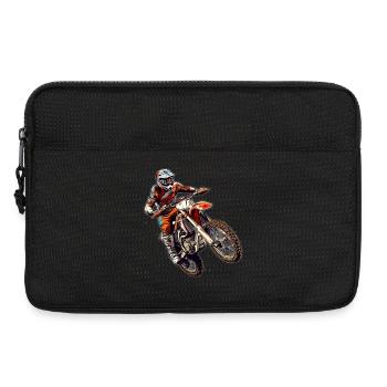 Motocross Fahrer Offroad Action - Laptoptasche 13" - Schwarz - Vorne
