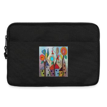Elfendörfchen - Laptoptasche 13" - Schwarz - Vorne