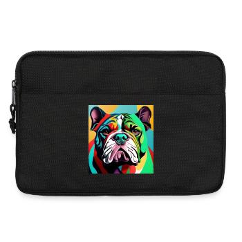 Bouledogue - Sacoche pour ordinateur portable 13 pouces - noir - Devant