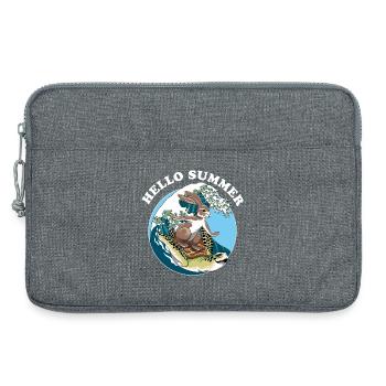Hello summer - hi summer - Laptop bag 13" - heather grey - Front