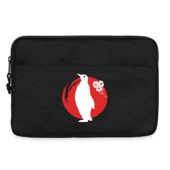 Silhouette de pingouin japonais - Sacoche pour ordinateur portable 13 pouces - noir - Devant