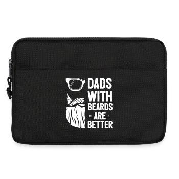 Les papas avec la barbe sont meilleurs - Sacoche pour ordinateur portable 13 pouces - noir - Devant