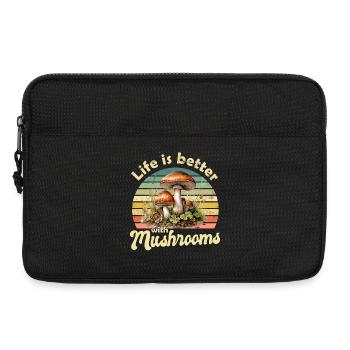 Pilz Pilze - Laptoptasche 13" - Schwarz - Vorne