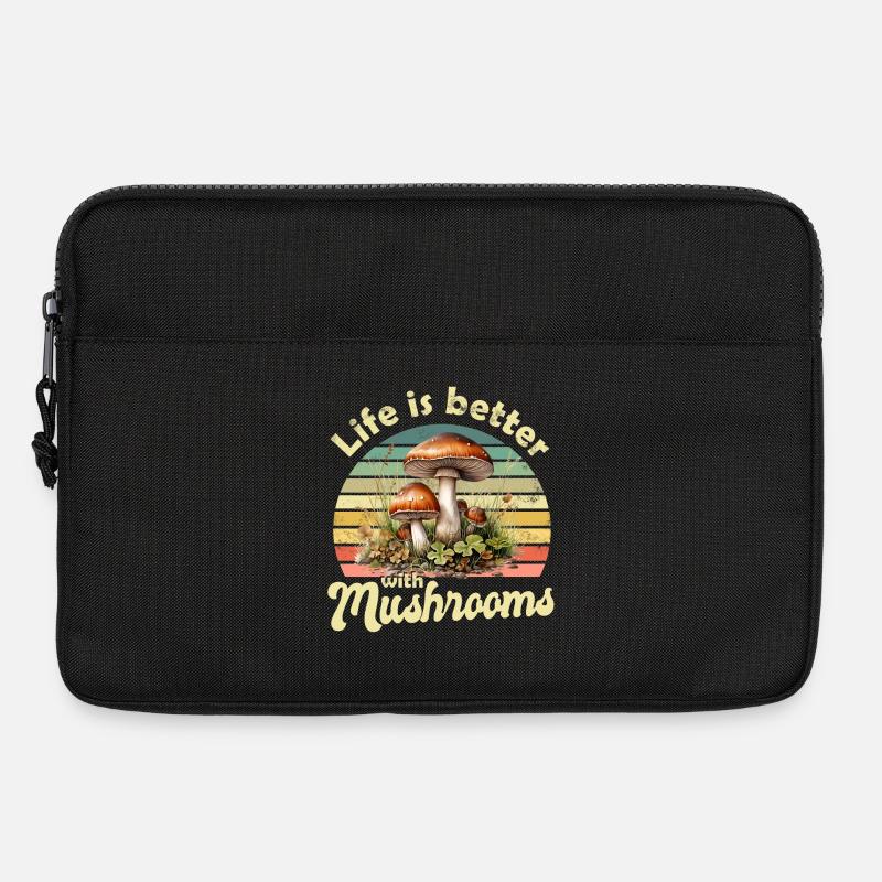 Pilz Pilze - Laptoptasche 13" - Schwarz