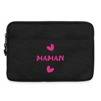 NOËL. ANNEE. ANNIVERSAIRE. RETRAITE. PAPA. MAMAM. - Sacoche pour ordinateur portable 13 pouces - noir - Devant