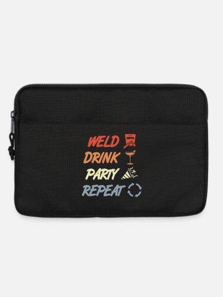 Weld Drink Party Repeat - Laptoptasche 13" - Schwarz