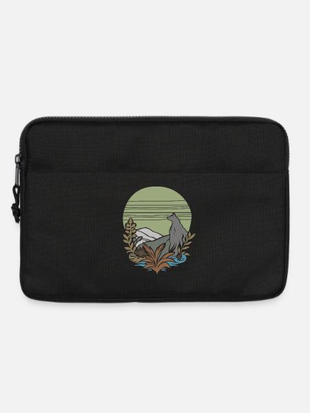 Lone Wolf – Vintage Nature - Laptoptasche 13" - Schwarz