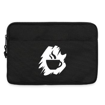 Coffee brush strokes logo icon café illustration - Laptop bag 13" - black - Front