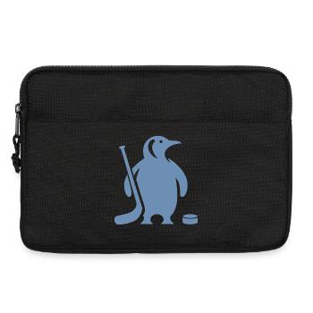 Minimalistische Pinguin Eishockey Silhouette - Laptoptasche 13" - Schwarz - Vorne