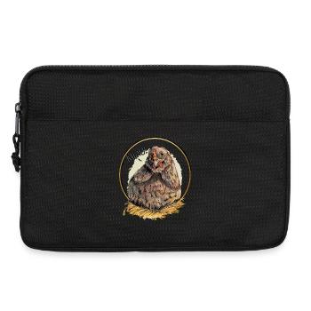 Miaulement du poulet de Pâques - Sacoche pour ordinateur portable 13 pouces - noir - Devant