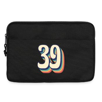 Vintage Retro T-Shirt Number 39 Thirty Nine - Laptop bag 13" - black - Front