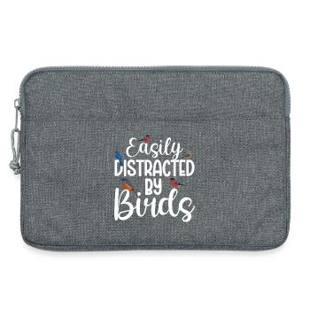 Leicht von Vögeln abgelenkt - Laptoptasche 13" - Grau meliert - Vorne