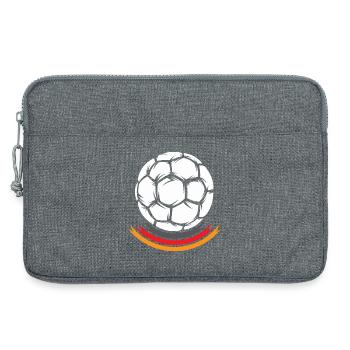 Tête de handball Allemagne Symbole de l’équipe Logo EM icône - Sacoche pour ordinateur portable 13 pouces - gris chiné - Devant