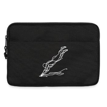 Schwimmer Mädchen Skizze - Laptoptasche 13" - Schwarz - Vorne