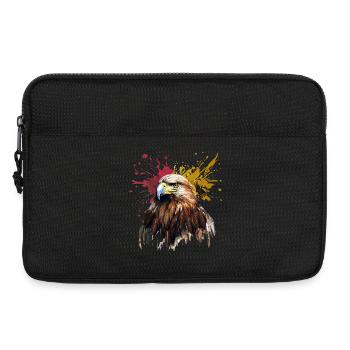 Adlerkopf Farbkleckse National deutscher Adler - Laptoptasche 13" - Schwarz - Vorne