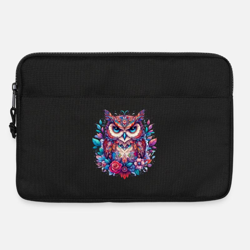 Eule - Laptoptasche 13" - Schwarz