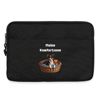 Meine Komfortzone Hunde Edition - Laptoptasche 13" - Schwarz - Vorne