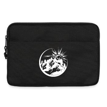 Mountains outdoor nature forest landscape graphic icon - Laptop bag 13" - black - Front