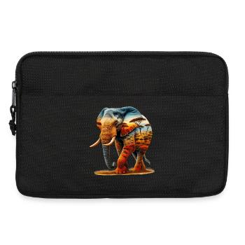 Éléphant - Sacoche pour ordinateur portable 13 pouces - noir - Devant
