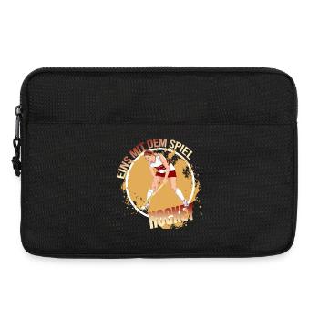 Eins mit dem Spiel Hockey - Laptoptasche 13" - Schwarz - Vorne