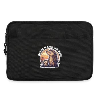 Mama Mutter Beste Mama der Welt Igel Spruch - Laptoptasche 13" - Schwarz - Vorne