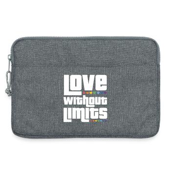 LGBTQ Pride Month - Love Without Limits - Laptop bag 13" - heather grey - Front