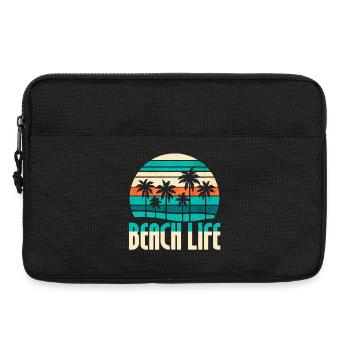 Bonheur de la vie à la plage - Sacoche pour ordinateur portable 13 pouces - noir - Devant