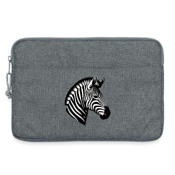 Zèbre - Sacoche pour ordinateur portable 13 pouces - gris chiné - Devant