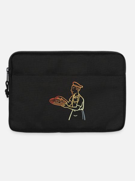 Vintage Pizzabäcker - Laptoptasche 13" - Schwarz