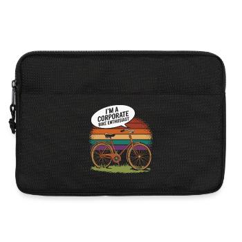 Passionné de vélo d’entreprise design vintage - Sacoche pour ordinateur portable 13 pouces - noir - Devant