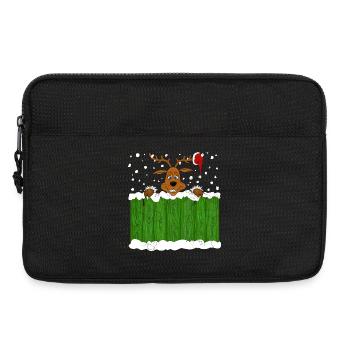 Christmas with a reindeer - Laptop bag 13" - black - Front