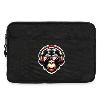 Affe Kopfhörer Brille - Laptoptasche 13" - Schwarz - Vorne