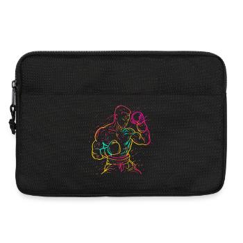 Kickboxer Zeichnung 80er Look - Laptoptasche 13" - Schwarz - Vorne