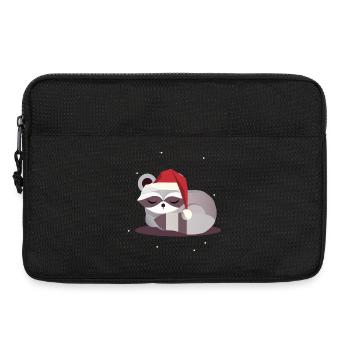 Père Noël laveur endormi – Design de Noël - Sacoche pour ordinateur portable 13 pouces - noir - Devant