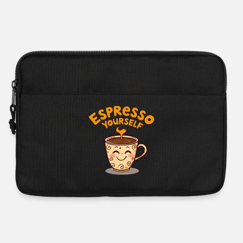 Cute Coffee Mug Stress Reliever Design - Laptop bag 13" - black