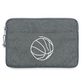 Croquis de basket-ball - Sacoche pour ordinateur portable 13 pouces - gris chiné - Devant