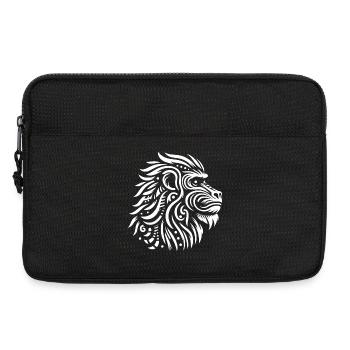Mandrill tribal - Sacoche pour ordinateur portable 13 pouces - noir - Devant