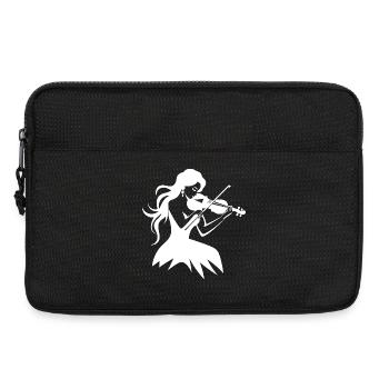 Fiddle Girl Drawing - Laptop bag 13" - black - Front