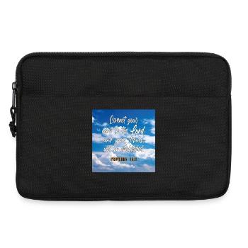 Proverbs16:3 - Laptop bag 13" - black - Front