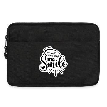 Tu me fais sourire - Sacoche pour ordinateur portable 13 pouces - noir - Devant