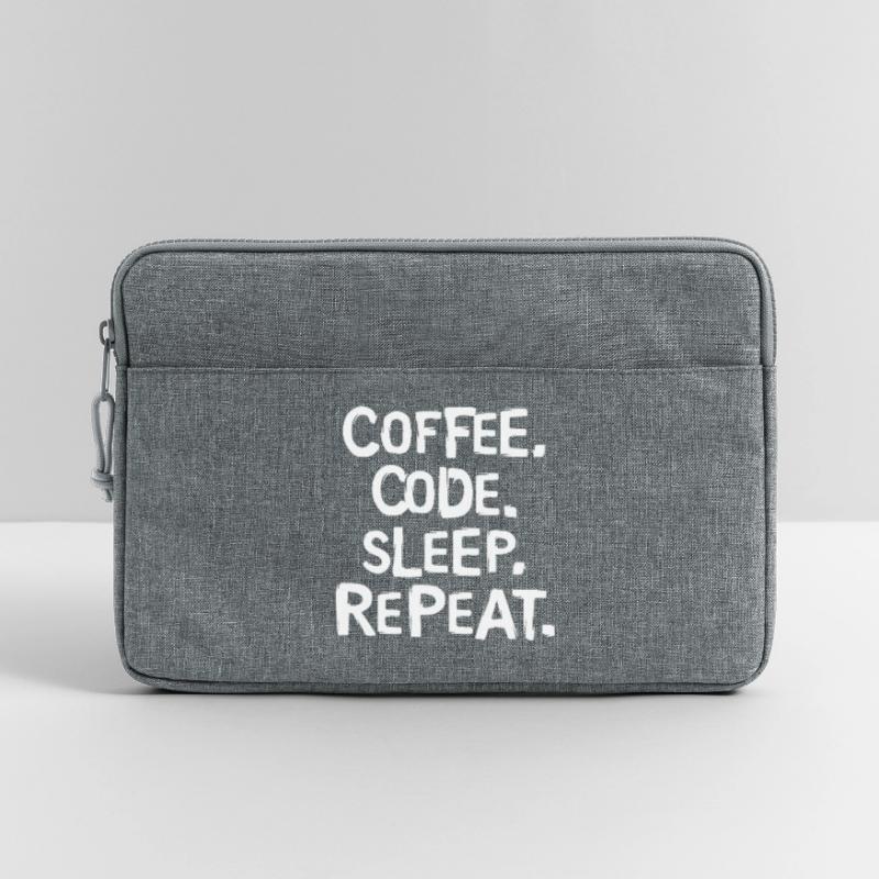 coffee code sleep - repeat programmer work Laptop bag 13"