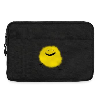 Chick Easter smile funny kids fluffy cute fan - Laptop bag 13" - black - Front