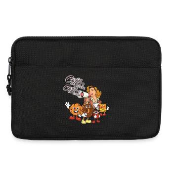 Coffee Break – Retro-Style und süße Kekse - Laptoptasche 13" - Schwarz - Vorne