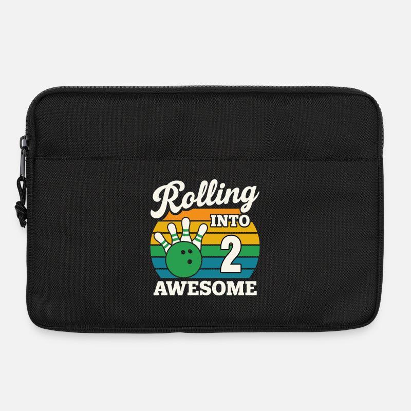Rolling Into 2 with Bowling Ball - Laptop bag 13" - black