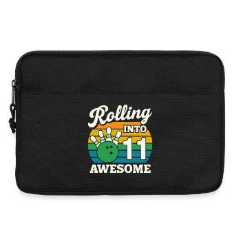 Retro 11 Bowling Celebration T-Shirt - Laptoptasche 13" - Schwarz - Vorne