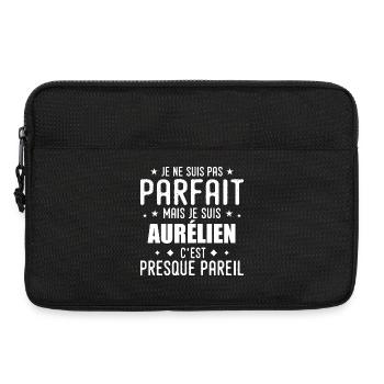 Aurélien: authentic, imperfect, top, perfection - Laptop bag 13" - black - Front