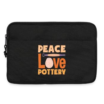 Peace Love Pottery Crafts - Laptop bag 13" - black - Front