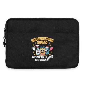 Funny Cleaning Design - Laptop bag 13" - black - Front