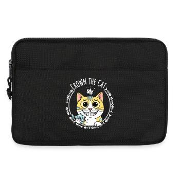 Crown the Cat: Regal Kitty - Laptop bag 13" - black - Front