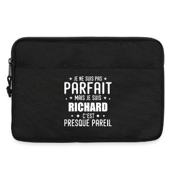 Richard: authentisch, unvollkommen, Top, Perfektion - Laptoptasche 13" - Schwarz - Vorne